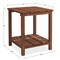 Casafield Adirondack Side Table, Cedar Wood Outdoor End Table with Shelf for Patio, Deck, Lawn and Garden